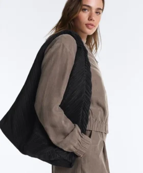 Plissierte Nylontasche