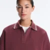 Polo-Sweatshirt aus Baumwollmischung mit weiten Ärmeln