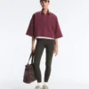 Polo-Sweatshirt aus Baumwollmischung mit weiten Ärmeln