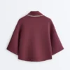 Polo-Sweatshirt aus Baumwollmischung mit weiten Ärmeln