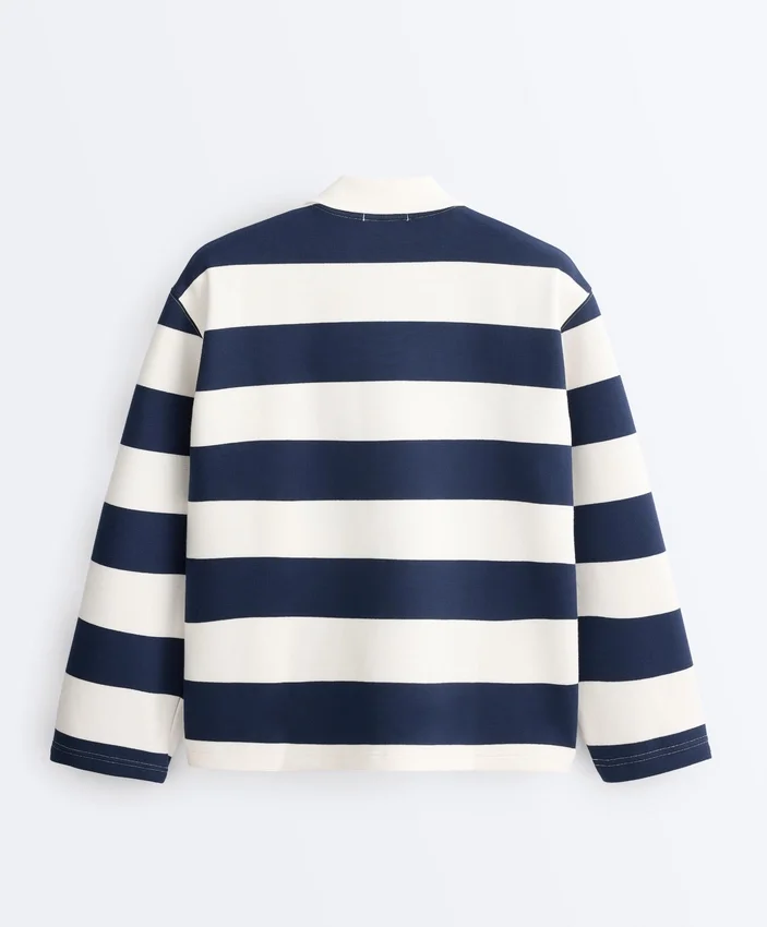 Polohemd aus Jacquard-Baumwollpiqué Polohemd aus Jacquard-Baumwollpiqué