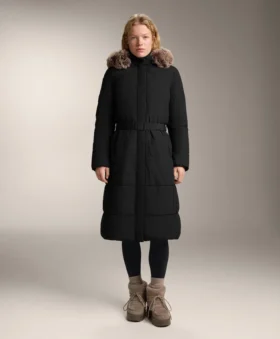 Primaloft® wasserabweisende, lange, wattierte Jacke