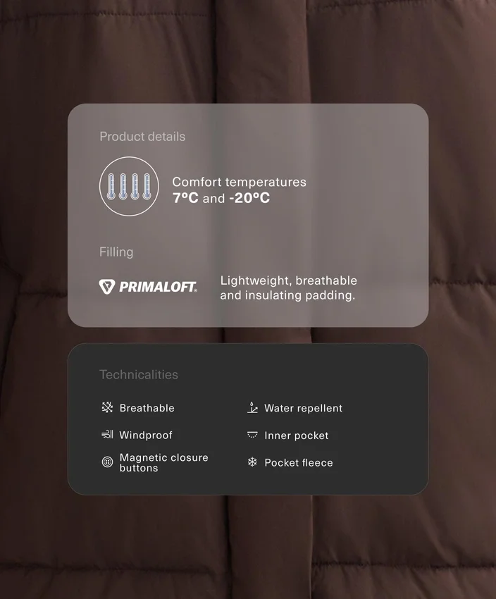 Primaloft® wasserabweisende, wattierte Jacke Primaloft® wasserabweisende, wattierte Jacke