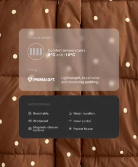 Primaloft® wasserabweisende, wattierte Jacke