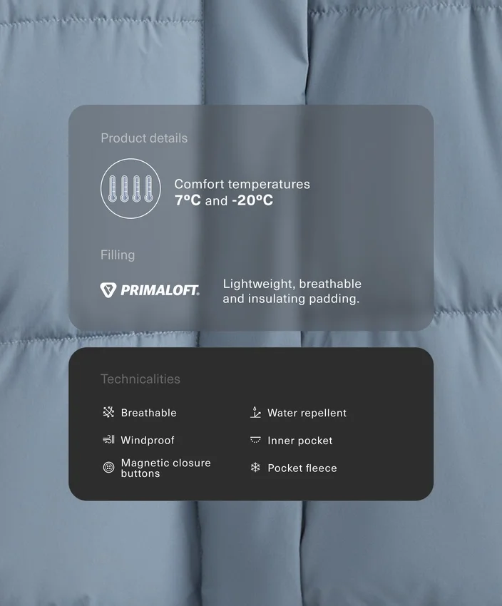 Primaloft® wasserabweisende, wattierte Jacke Primaloft® wasserabweisende, wattierte Jacke