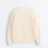 Pullover aus 100 % Baumwolle mit Zopfmuster Pullover aus 100 % Baumwolle mit Zopfmuster