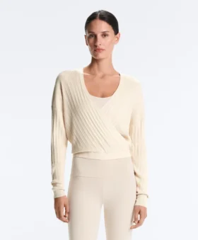Pullover aus gekreuztem Rippstrick