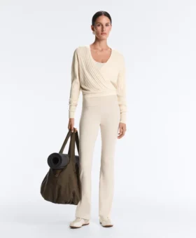 Pullover aus gekreuztem Rippstrick