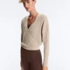 Pullover aus gekreuztem Rippstrick Pullover aus gekreuztem Rippstrick