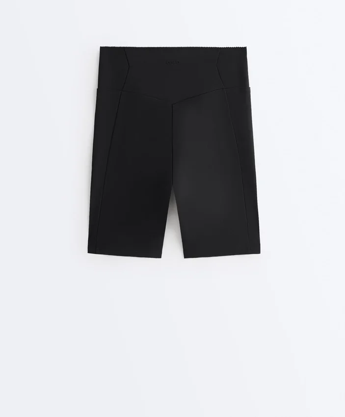 Radsport-Leggings mit hoher Taille und Compressive-Einsatz, 20 cm Radsport-Leggings mit hoher Taille und Compressive-Einsatz, 20 cm