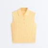 Ärmelloser Pullover aus offenem Strick Ärmelloser Pullover aus offenem Strick