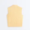 Ärmelloser Pullover aus offenem Strick Ärmelloser Pullover aus offenem Strick