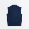 Ärmelloser Pullover aus offenem Strick Ärmelloser Pullover aus offenem Strick
