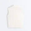 Ärmelloser Pullover aus offenem Strick Ärmelloser Pullover aus offenem Strick