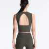 Ärmelloses Comfortlux-Tops mit Rippstrick