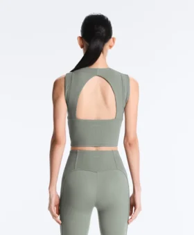 Ärmelloses Comfortlux-Tops mit Rippstrick