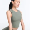 Ärmelloses Comfortlux-Tops mit Rippstrick