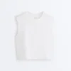Ärmelloses T-Shirt aus Baumwollmischung Ärmelloses T-Shirt aus Baumwollmischung