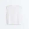Ärmelloses T-Shirt aus Baumwollmischung Ärmelloses T-Shirt aus Baumwollmischung