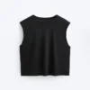 Ärmelloses T-Shirt aus Modal-Mischgewebe Ärmelloses T-Shirt aus Modal-Mischgewebe