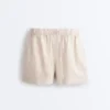 Shorts aus 100 % Leinen mit mittlerer Leibhöhe Shorts aus 100 % Leinen mit mittlerer Leibhöhe