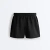 Shorts aus 100 % Leinen mit mittlerer Leibhöhe Shorts aus 100 % Leinen mit mittlerer Leibhöhe