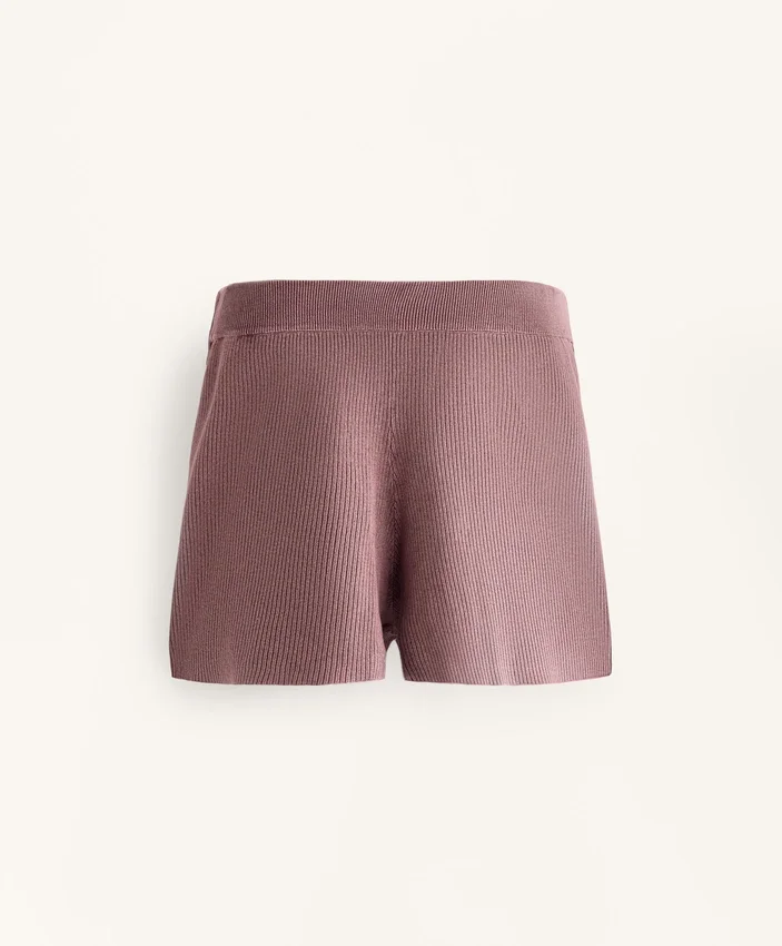 Shorts aus gewaschenem Strick Shorts aus gewaschenem Strick