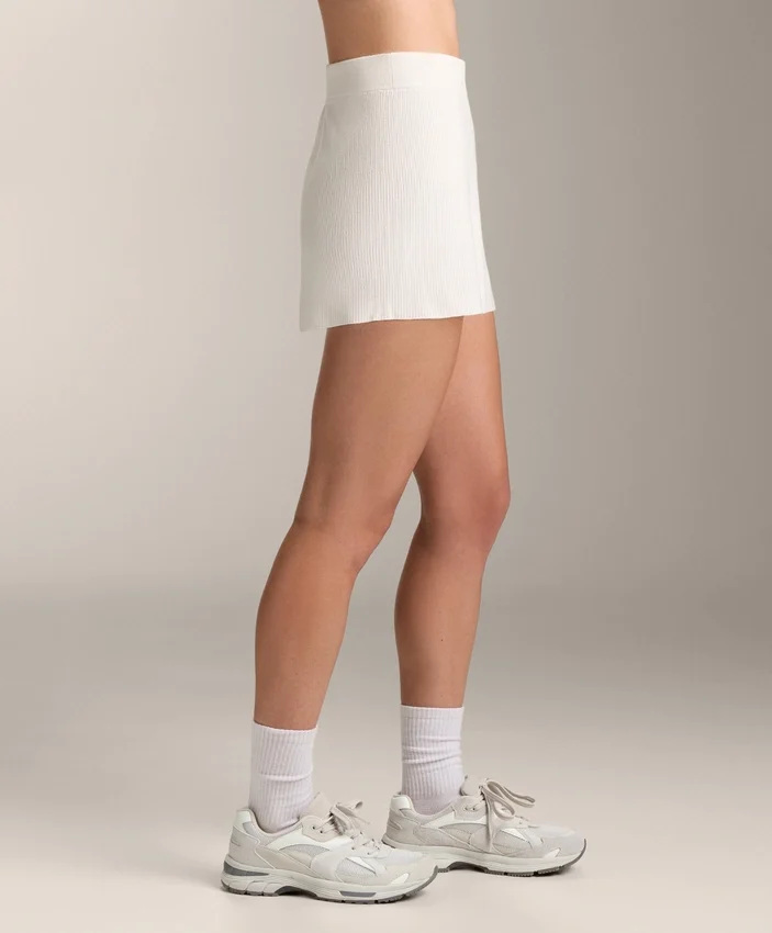 Shorts aus gewaschenem Strick Shorts aus gewaschenem Strick