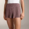 Shorts aus gewaschenem Strick Shorts aus gewaschenem Strick