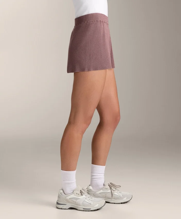 Shorts aus gewaschenem Strick Shorts aus gewaschenem Strick