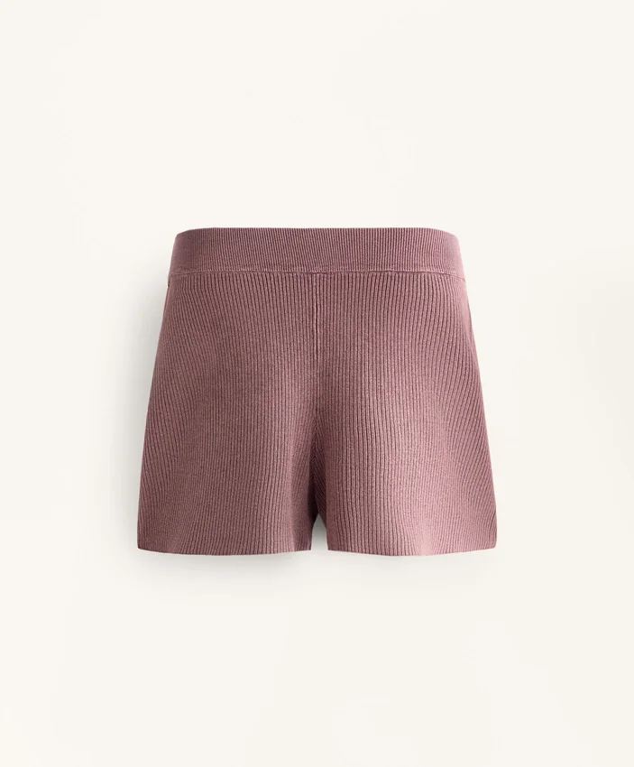 Shorts aus gewaschenem Strick Shorts aus gewaschenem Strick