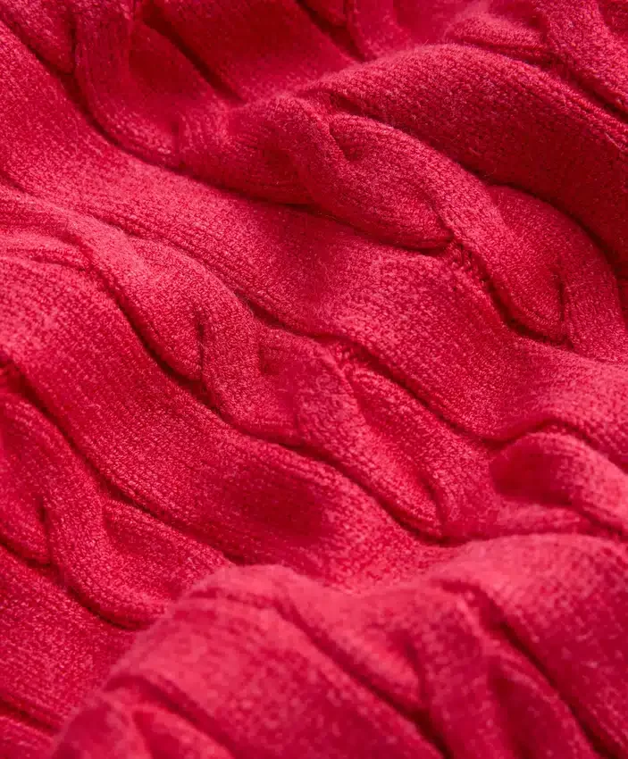 Shorts aus gewaschenem Strick mit Zopfmuster Shorts aus gewaschenem Strick mit Zopfmuster