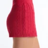 Shorts aus gewaschenem Strick mit Zopfmuster Shorts aus gewaschenem Strick mit Zopfmuster