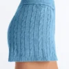 Shorts aus gewaschenem Strick mit Zopfmuster Shorts aus gewaschenem Strick mit Zopfmuster