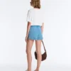 Shorts aus gewaschenem Strick mit Zopfmuster Shorts aus gewaschenem Strick mit Zopfmuster