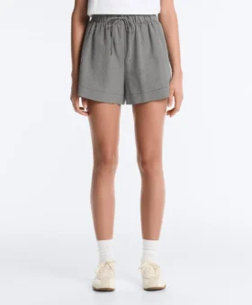 Shorts aus Lyocell-Mischgewebe mit Vichy-Karomuster