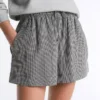 Shorts aus Lyocell-Mischgewebe mit Vichy-Karomuster