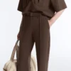Slim-Fit-Piqué-Hose mit niedriger Leibhöhe aus Baumwolle Slim-Fit-Piqué-Hose mit niedriger Leibhöhe aus Baumwolle