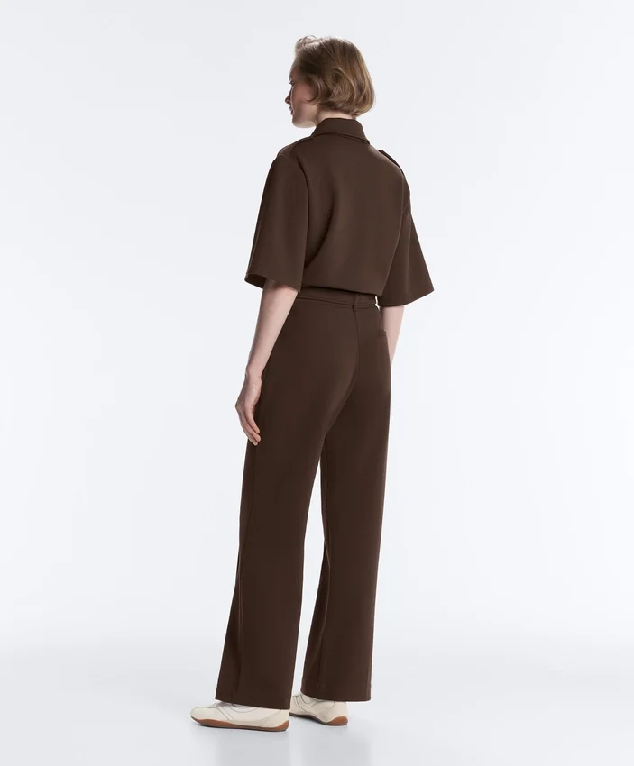 Slim-Fit-Piqué-Hose mit niedriger Leibhöhe aus Baumwolle Slim-Fit-Piqué-Hose mit niedriger Leibhöhe aus Baumwolle