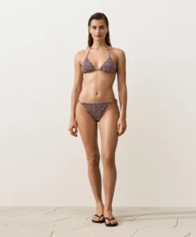 Bikinis-Slip mit mittlerer Bedeckung und Smok-Bindebändern