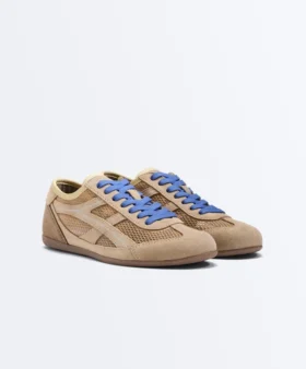 Sneaker aus Spaltwildleder und Mesh Sneaker aus Spaltwildleder und Mesh
