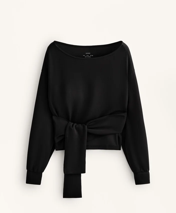 Soft Touch-Geknotetes Sweatshirt aus Modal Soft Touch-Geknotetes Sweatshirt aus Modal