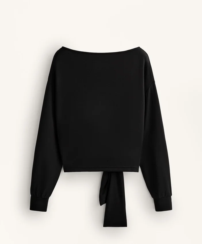 Soft Touch-Geknotetes Sweatshirt aus Modal Soft Touch-Geknotetes Sweatshirt aus Modal