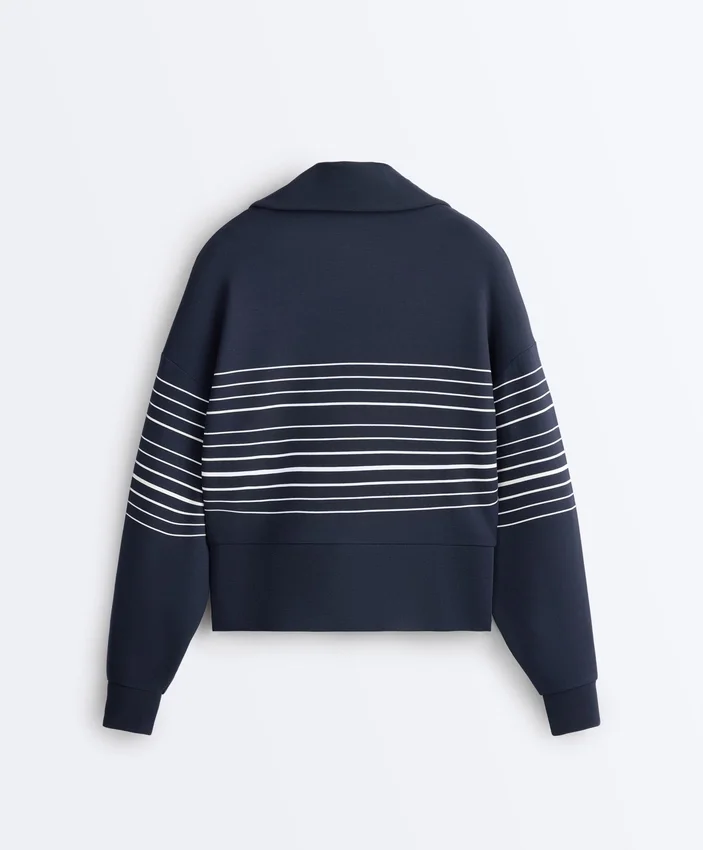 Soft Touch-gestreifte Matrosenjacke aus Modal Soft Touch-gestreifte Matrosenjacke aus Modal