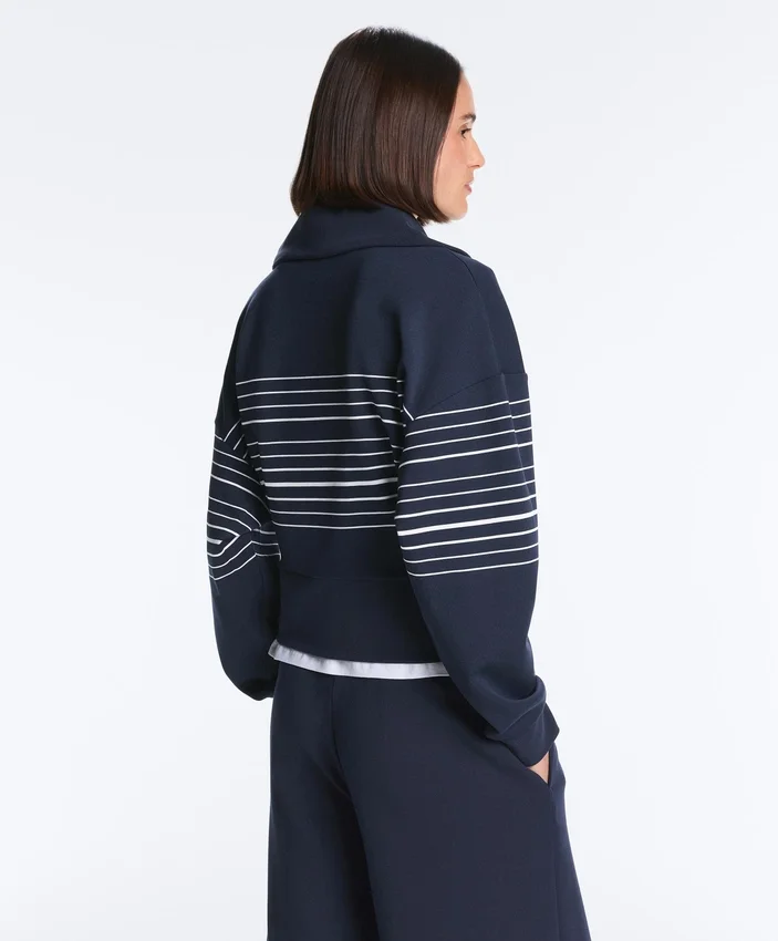 Soft Touch-gestreifte Matrosenjacke aus Modal Soft Touch-gestreifte Matrosenjacke aus Modal