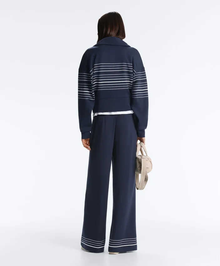 Soft Touch-gestreifte Matrosenjacke aus Modal Soft Touch-gestreifte Matrosenjacke aus Modal