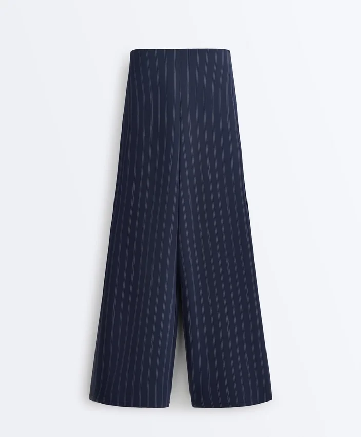 Soft Touch-Hose mit weitem Bein, Seitenfalten und Modal Soft Touch-Hose mit weitem Bein, Seitenfalten und Modal