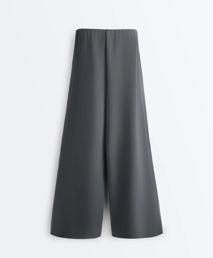 Soft Touch-Hose mit weitem Bein, Seitenfalten und Modal Soft Touch-Hose mit weitem Bein, Seitenfalten und Modal