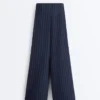 Soft Touch-Hose mit weitem Bein, Seitenfalten und Modal Soft Touch-Hose mit weitem Bein, Seitenfalten und Modal