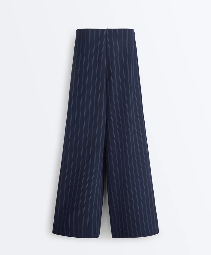 Soft Touch-Hose mit weitem Bein, Seitenfalten und Modal Soft Touch-Hose mit weitem Bein, Seitenfalten und Modal